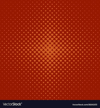 Abstract halftone heart pattern background vector image