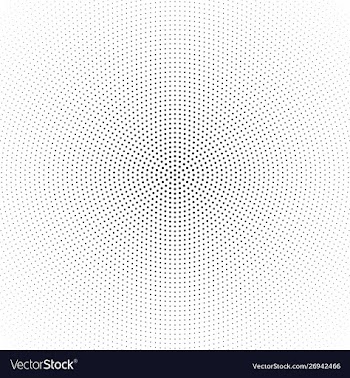 Abstract halftone monochrome circular dot pattern vector image