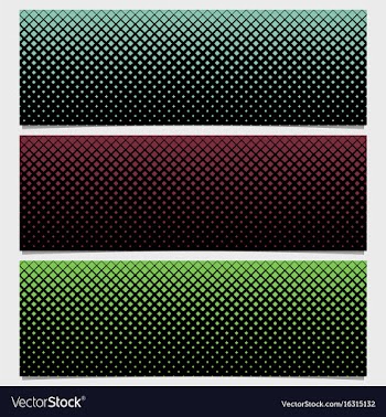 Abstract halftone square pattern banner template vector image