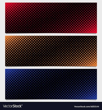 Abstract halftone square pattern banner template vector image