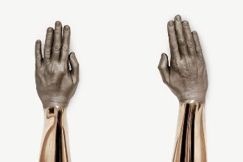 Abstract hands raised collage element | Free PSD - rawpixel
