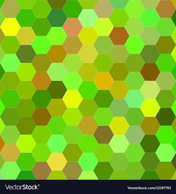 Abstract hexagonal tile mosaic background vector image