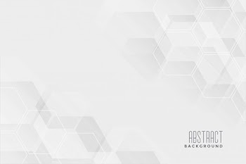Abstract hexagonal white background design Free Vector