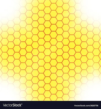 Abstract honeycomb background blurry light effects vector image