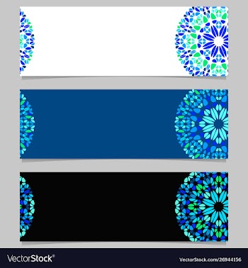 Abstract horizontal colorful flower mandala vector image
