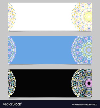 Abstract horizontal colorful gemstone mandala vector image