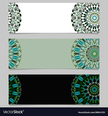 Abstract horizontal geometrical gravel mandala vector image