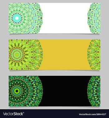 Abstract horizontal geometrical stone mandala vector image
