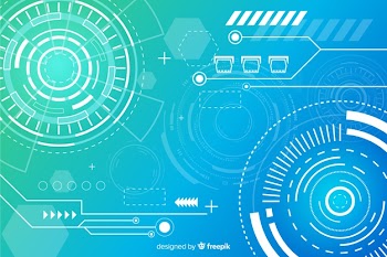 Abstract hud technology background design Free Vector