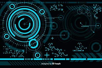 Abstract hud technology background Free Vector