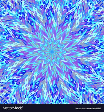 Abstract hypnotic circular burst mosaic pattern vector image