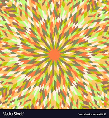 Abstract hypnotic circular burst mosaic pattern vector image