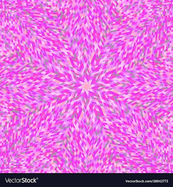 Abstract hypnotic circular burst pattern mosaic vector image