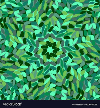 Abstract hypnotic colorful round tiled flower vector image