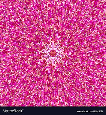 Abstract hypnotic colorful round tiled flower vector image