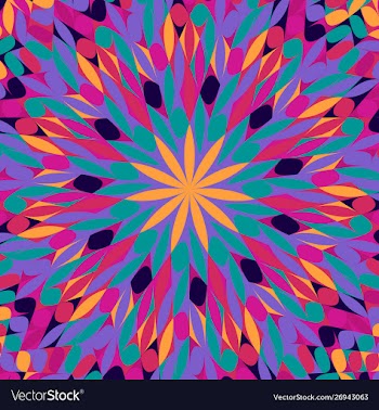 Abstract hypnotic geometrical round mosaic vector image