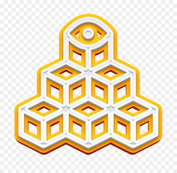 abstract icon cubic icon eye icon