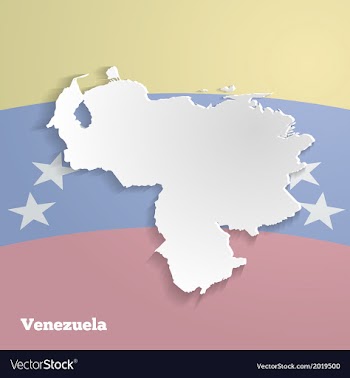 Abstract icon map of Venezuela vector image