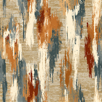 Abstract Ikat-Inspired Textile Pattern