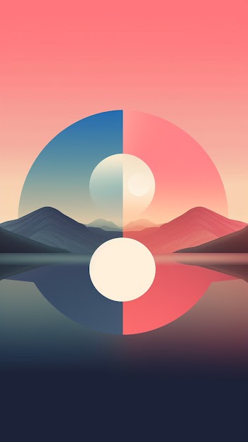 Abstract illustration with contrasting harmony