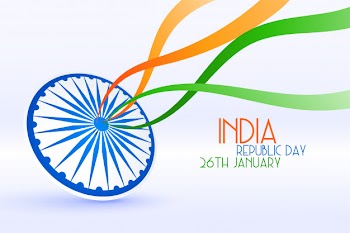 Abstract indian flag design for republic day Free Vector