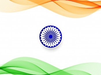 Abstract indian flag wavy background Free Vector