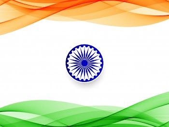 Abstract indian flag wavy  background Free Vector