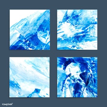 Abstract indigo paintings | Free stock vector - 566561