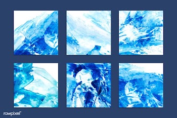 Abstract indigo paintings | Free stock vector - 566565