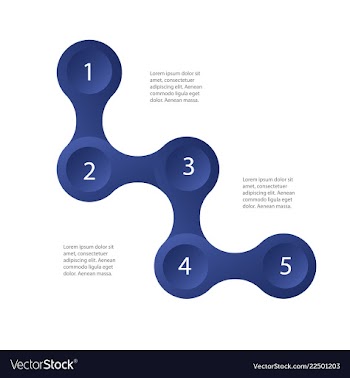 Abstract infographics number options template vector image