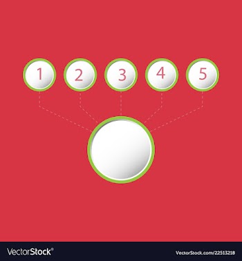 Abstract infographics number options template vector image