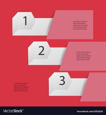 Abstract infographics number options template vector image