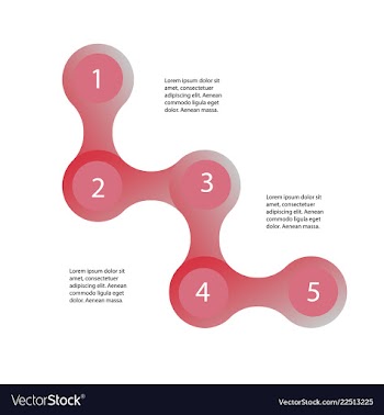 Abstract infographics number options template vector image