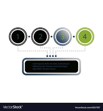 Abstract infographics number options template vector image