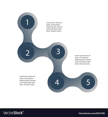 Abstract infographics number options template vector image