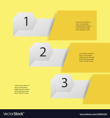 Abstract infographics number options template vector image