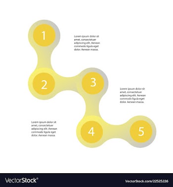 Abstract infographics number options template vector image