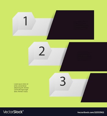 Abstract infographics number options template vector image