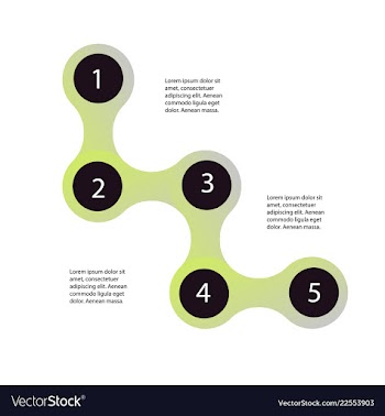 Abstract infographics number options template vector image