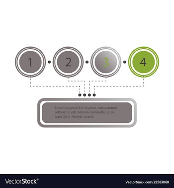 Abstract infographics number options template vector image
