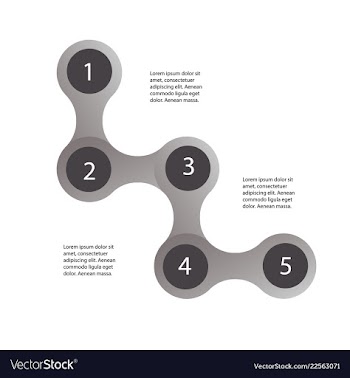 Abstract infographics number options template vector image