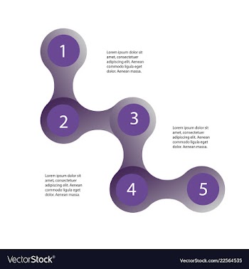Abstract infographics number options template vector image
