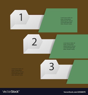 Abstract infographics number options template vector image