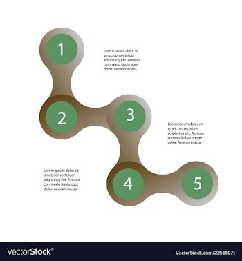 Abstract infographics number options template vector image