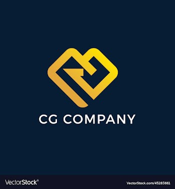 abstract initial letter c g mountain logo design v