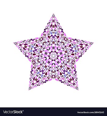 Abstract isolated colorful geometrical floral vector image