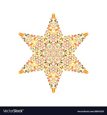 Abstract isolated colorful geometrical flower vector image