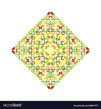 Abstract isolated colorful ornate gemstone vector image