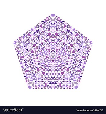 Abstract isolated colorful ornate stone ornament vector image