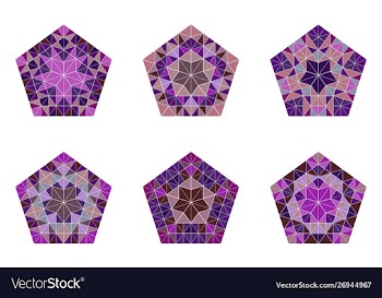 Abstract isolated colorful polygonal tiled mosaic vector image